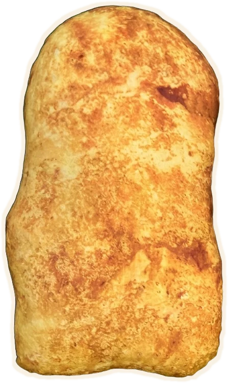 Oversized Nugget Body-Pillow — die-cut cardboard style cutout